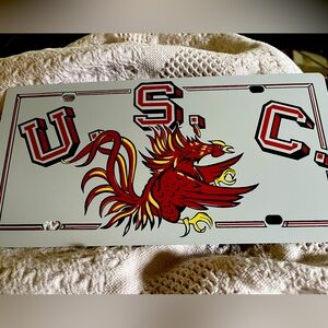 University of South Carolina license plate.
